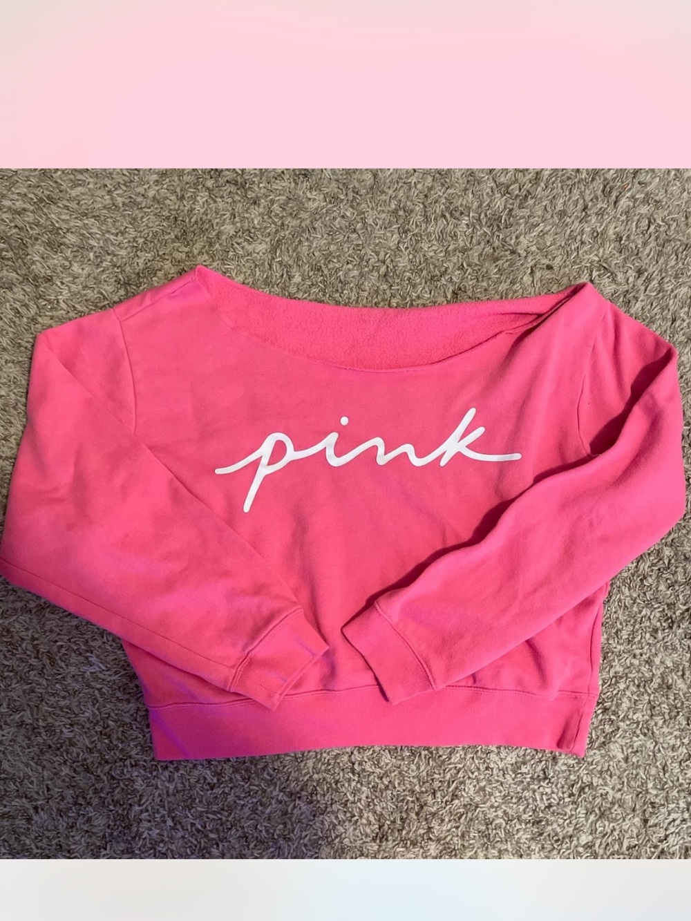 Victoria’s Secret PINK Off Shoulder Sweatshirt Size xl